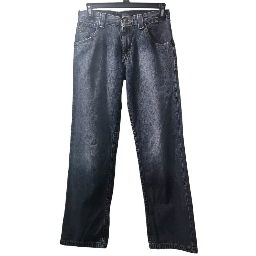 Wrangler Boys Size 12 Denim Jeans Dark Blue Cotton